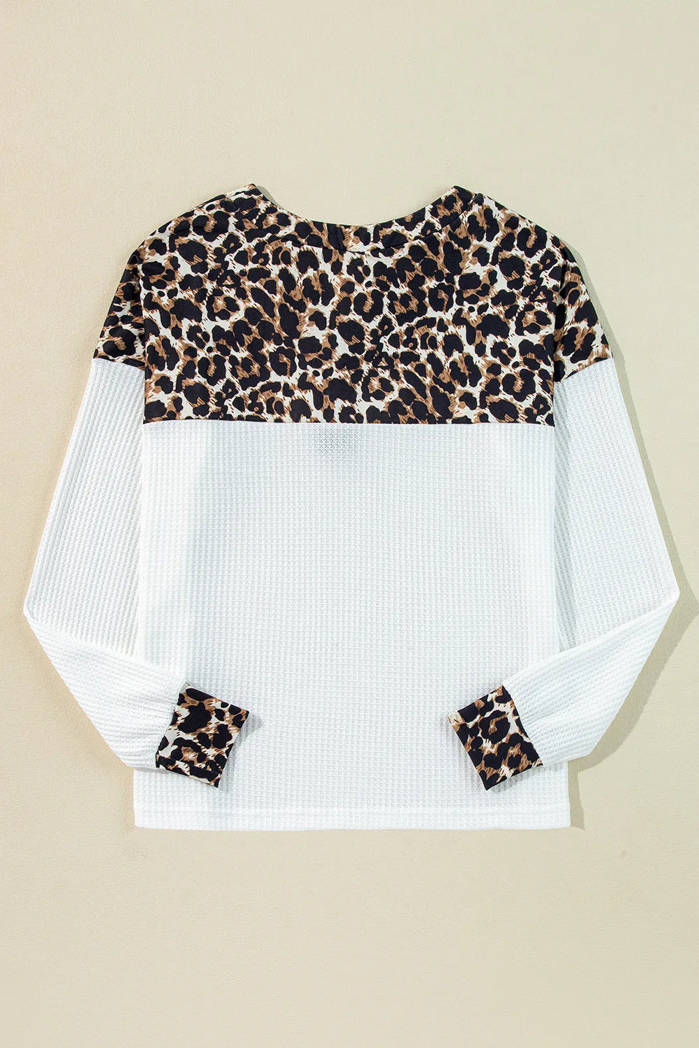 Wild Vibes Waffle Button V Neck Top