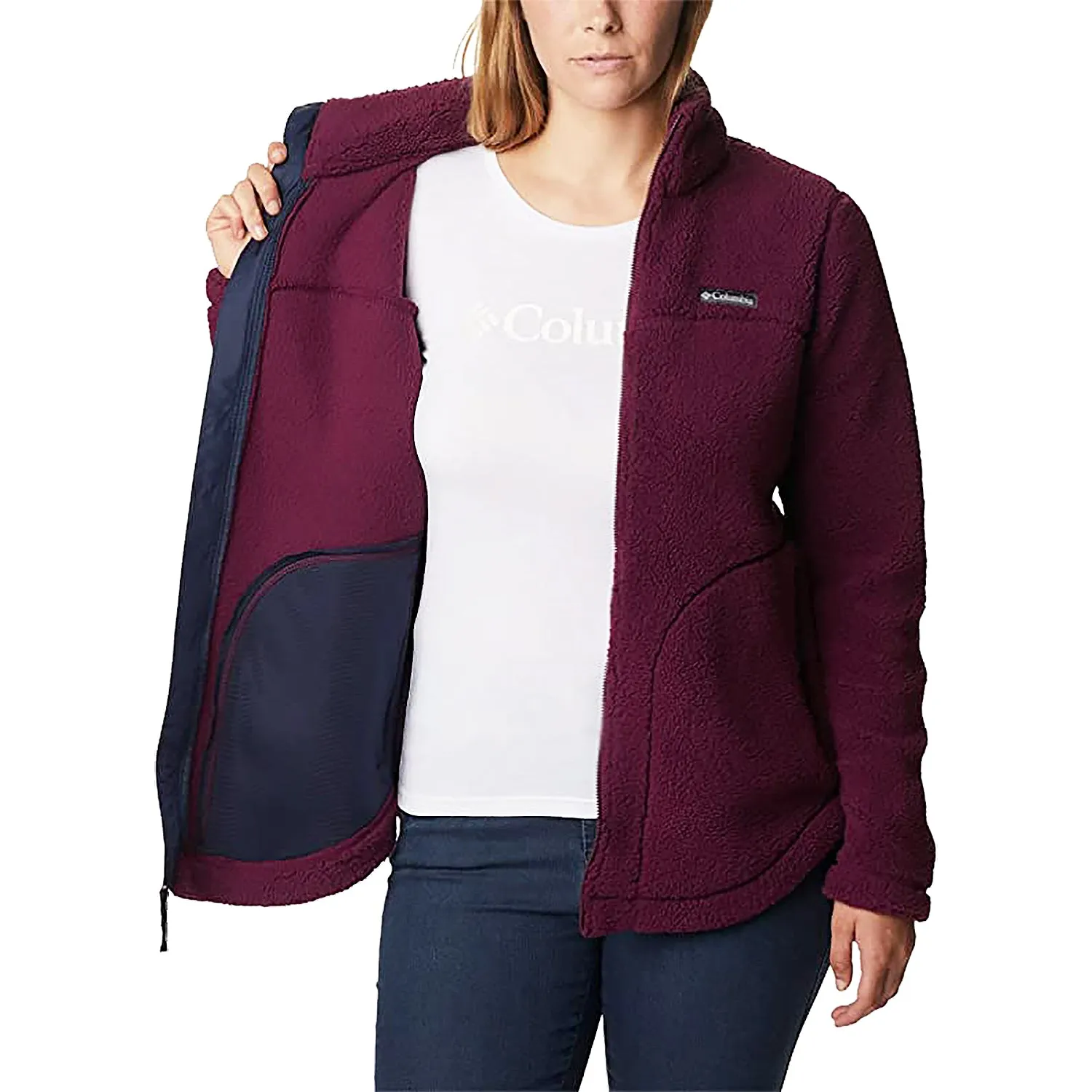 Women's Columbia West Bend Full Zip Fleece Jacket Marionberry