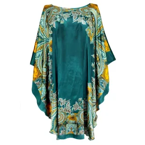 Women's Plus Size Silk Rayon Robe Bath Gown Nightgown Satin Casual Home Dress Printed Loose  Nightwear Bathrobe