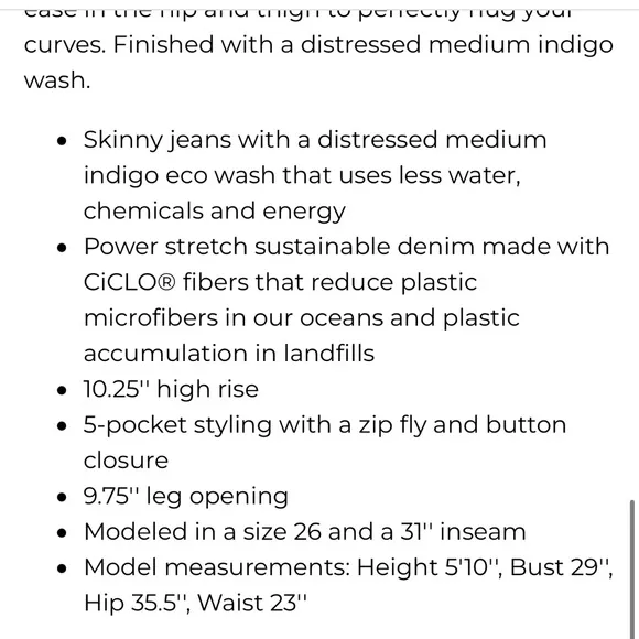 Women’s Silver Avery skinny high rise jeans 30/27