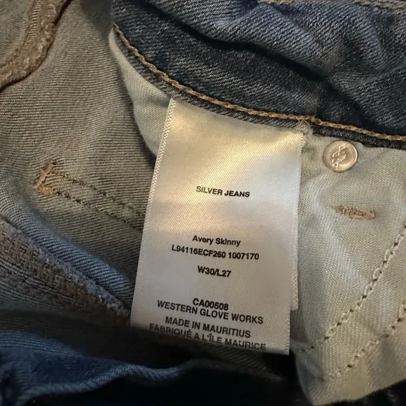 Women’s Silver Avery skinny high rise jeans 30/27