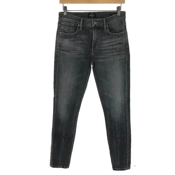 Womens Size 27 27x30 AGOLDE Gray Sophie High Waist Distressed Skinny Jeans