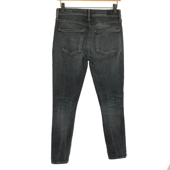 Womens Size 27 27x30 AGOLDE Gray Sophie High Waist Distressed Skinny Jeans