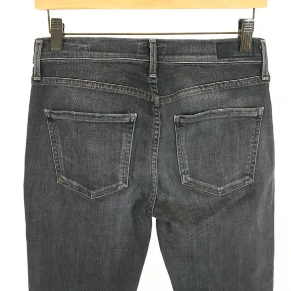 Womens Size 27 27x30 AGOLDE Gray Sophie High Waist Distressed Skinny Jeans