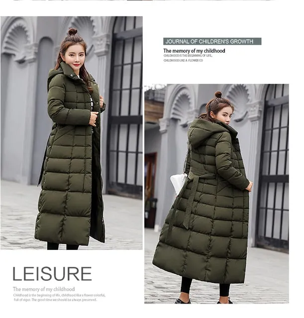 X-Long Belted Closure Down Parka