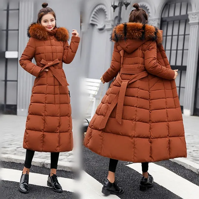X-Long Belted Closure Down Parka