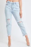 YMI HIGH RISE MOM FIT ANKLE JEAN