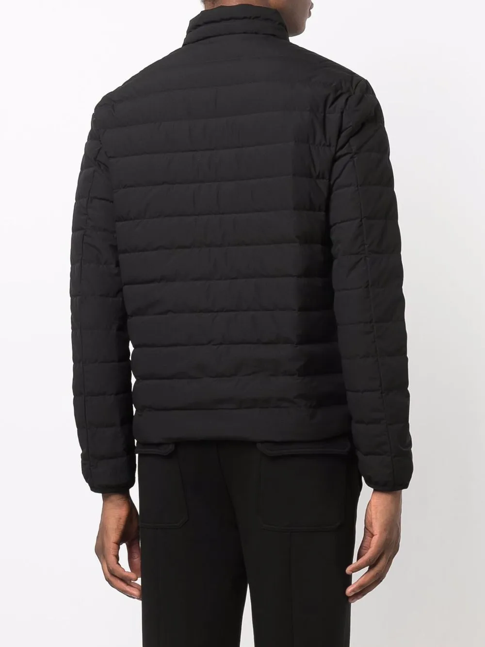 Zipped short down jacket